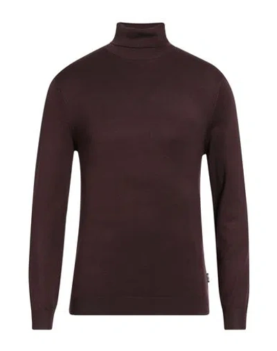 Only & Sons Man Turtleneck Cocoa Size S Livaeco By Birla Cellulose, Polyester In Brown