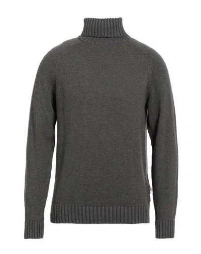 Only & Sons Man Turtleneck Military Green Size L Cotton, Wool, Polyamide