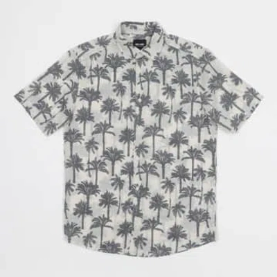 Only & Sons Palm Tree Shirt In Cream In Neutrals