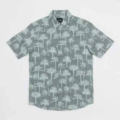 Only & Sons Palm Tree Shirt In Grey