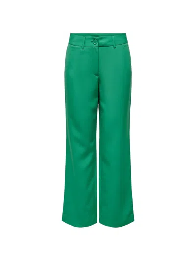 Only Ava Straight-leg Trousers In Green
