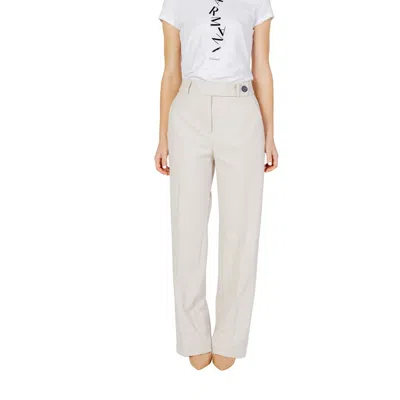 Only Beige Polyester Jeans & Pant In White