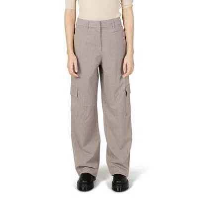 Only Beige Polyester Jeans & Pant In Brown