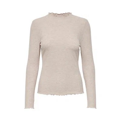 Only Beige Polyester Turtleneck In Neutral