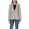 Only Beige Recycled Polyester Blazer In Multi
