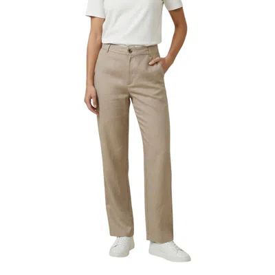 Only Beige Viscose Casual Pants In Brown