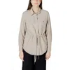Only Beige Viscose Shirt In Neutral