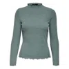 Only Bicolor Viscose Sweatshirt In Gray
