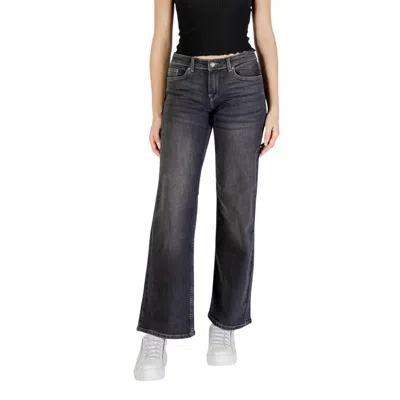 Only Black Cotton Bootcut Jeans