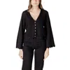 Only Black Cotton Cardigan In Black