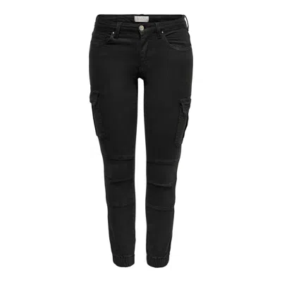 Only Black Cotton Jeans & Women's Pant
