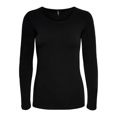Only Black Cotton Long Sleeve T-shirt