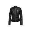 Only Black Polyester Biker Jacket In Black