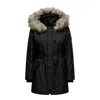 Only Black Polyester Parka In Black