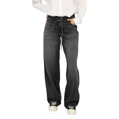 Only Black Recycled Cotton Mom Jeans