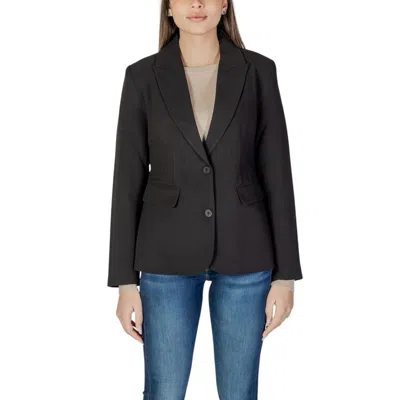 Only Black Recycled Polyester Blazer In Animal Print