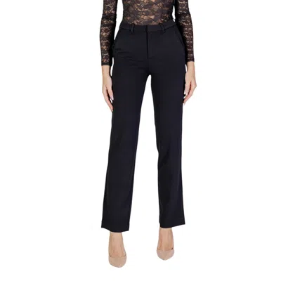 Only Black Recycled Polyester Flared Pants In Blue