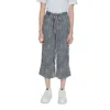 Only Black Viscose Cropped Pant In Gray