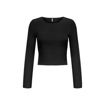 Only Black Viscose Sweatshirt In Animal Print