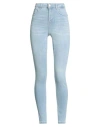 Only Blu Denim Woman Jeans Blue Size S-30l Organic Cotton, Cotton, Polyester, Elastane In Blue