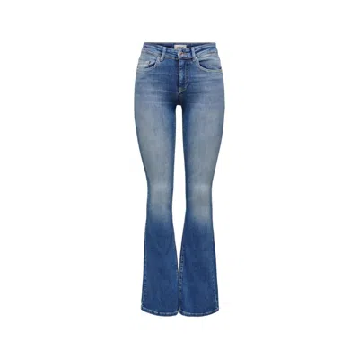 Only Blue Cotton Bootcut Jeans