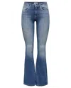 Only Blue Cotton Flared Jeans In Blue