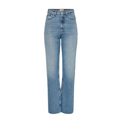 Only Blue Cotton Jeans & Women's Pant