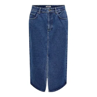 Only Blue Cotton Long Skirt