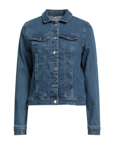 Only Blue Denim Woman Denim Outerwear Blue Size S Cotton, Polyester, Elastane