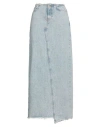 Only Blue Denim Woman Denim Skirt Blue Size L Cotton, Recycled Cotton In Blue