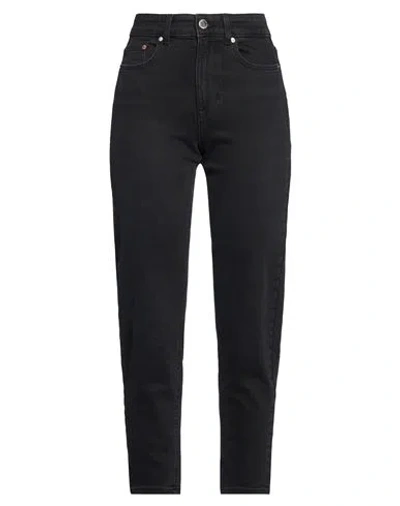 Only Blue Denim Woman Jeans Black Size 24w-32l Cotton, Elastane