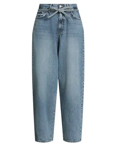Only Blue Denim Woman Jeans Blue Size 25w-32l Cotton, Organic Cotton, Recycled Cotton