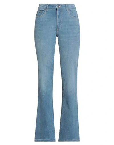 Only Blue Denim Woman Jeans Blue Size L-32l Organic Cotton, Recycled Cotton, Polyester, Elastane