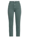 Only Blue Denim Woman Jeans Green Size 25w-32l Cotton, Elastane