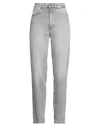 Only Blue Denim Woman Jeans Grey Size 31w-32l Cotton, Recycled Cotton, Elastane In Multi