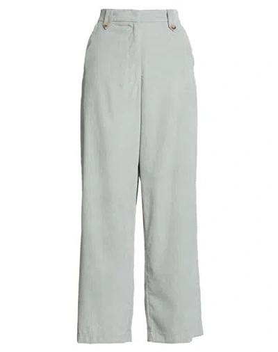 Only Blue Denim Woman Pants Sage Green Size L-32l Polyester, Nylon, Elastane In Gray