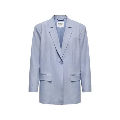Only Blue Polyester Blazer