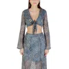Only Blue Recycled Polyester Top In Blue