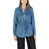 Only Blue Tencel Shirt In Blue