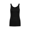 Only Built-in Bra Ribbed Tank Top In Black