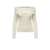 Only Bardot Sweater In Cream-white
