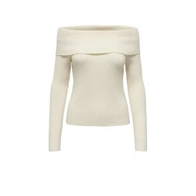 ONLY CREAM VISCOSE SWEATER