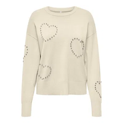 Only Cream Viscose Sweatshirt In Neutral