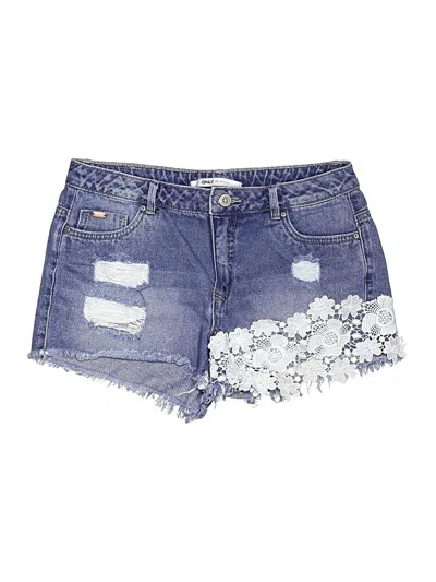 Pre-owned Only Denim Shorts In Blue