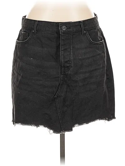 Pre-owned Only Denim Skirt In Black