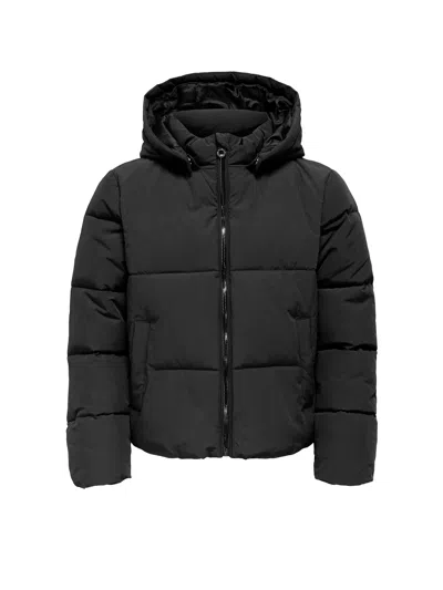 Only Girls' Short Puffer Jacket In Black