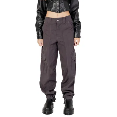 Only Gray Cotton Cargo Pants In Brown