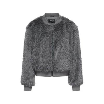 Only Gray Polyester Jackets & Women's Coat