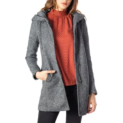 Only Polyester Jackets & Women's Coat In Gray