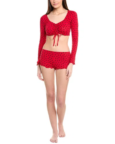 Only Hearts 2pc Daisy Sleep Set In Red